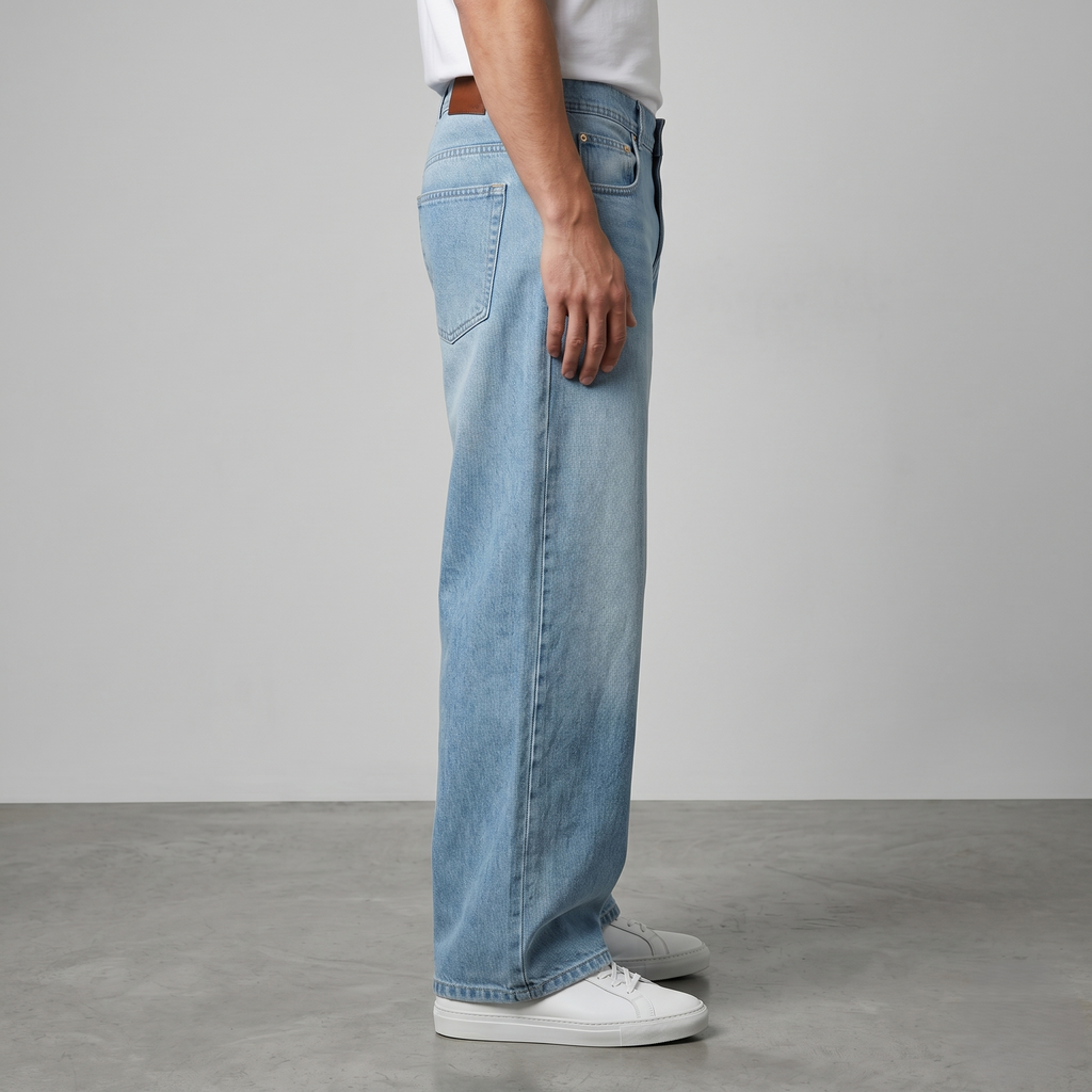 Blue Light Wash Oversized Denim