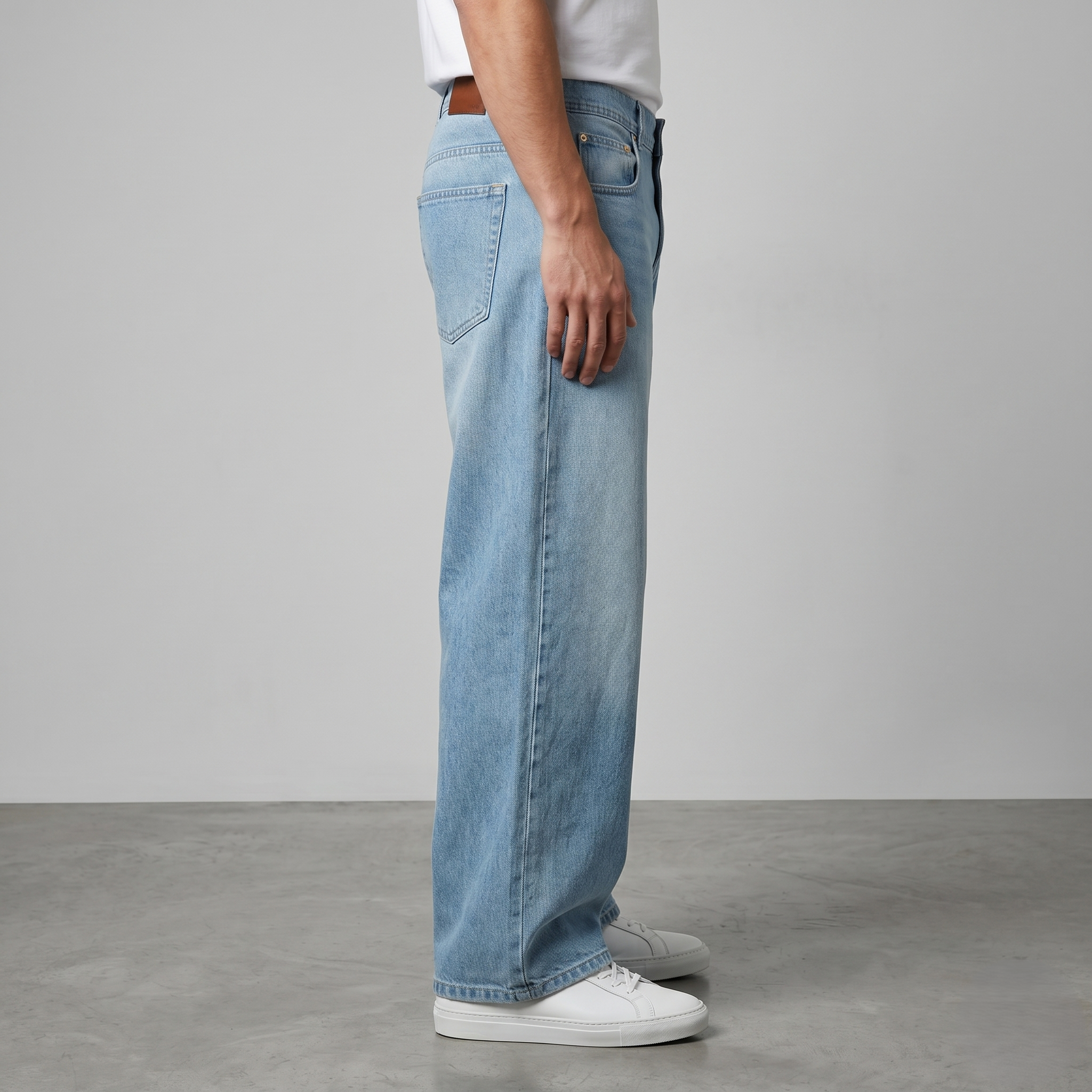 Blue Light Wash Oversized Denim