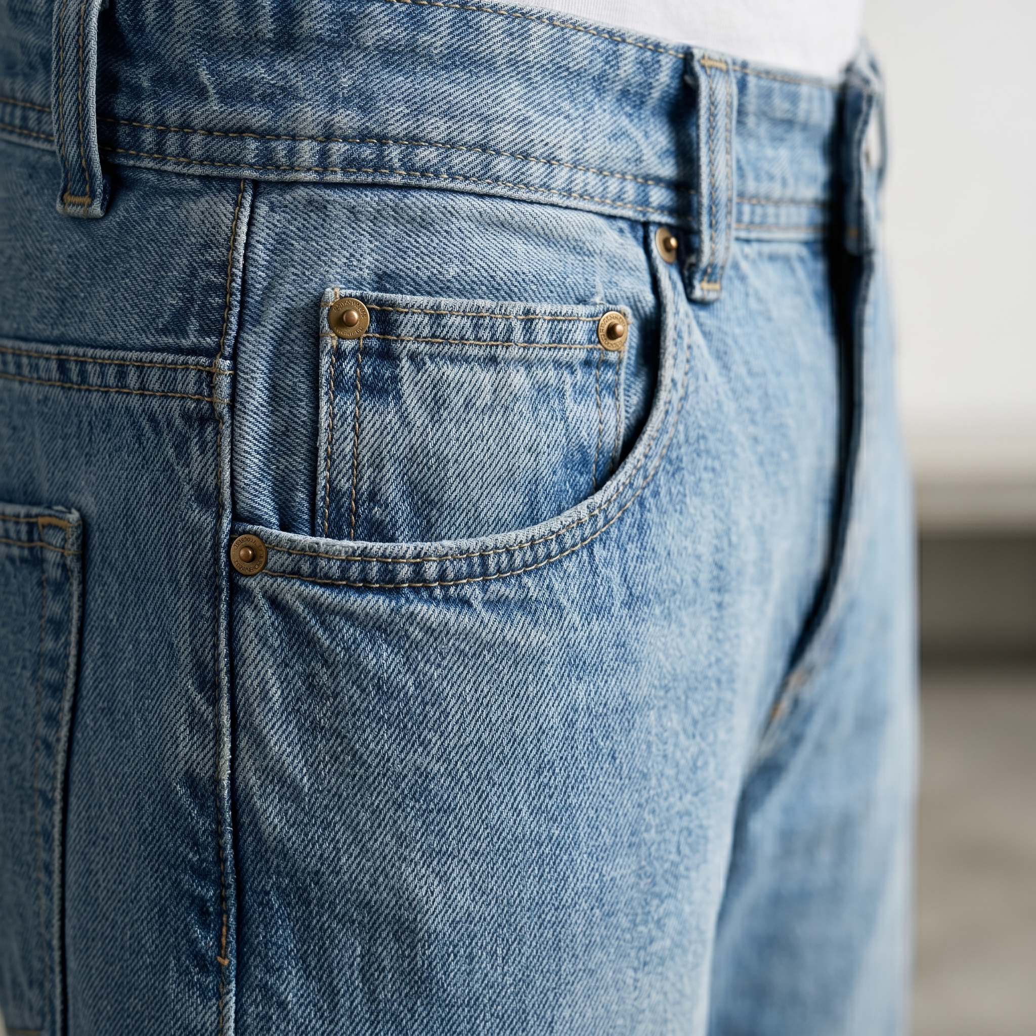 Blue Light Wash Oversized Denim